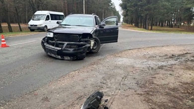 Авария в Лунинце. Один из водителей в больнице