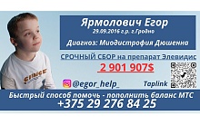 Ярмоловичу Егору нужна помощь!