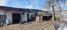 Хозпостройка горела в Любани Лунинецкого района
