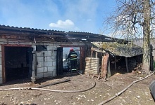 Хозпостройка горела в Любани Лунинецкого района