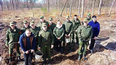 Военные не остались в стороне и дали лесу новую жизнь в Лунинецком районе