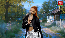 Народную песню ў сучаснай апрацоўцы выканала Міхайліна Хвясюк з Мікашэвіч