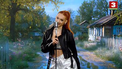 Народную песню ў сучаснай апрацоўцы выканала Міхайліна Хвясюк з Мікашэвіч