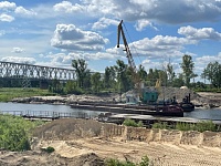 С опережением графика ведется строительство моста через Припять между Лунинецким и Столинским районами