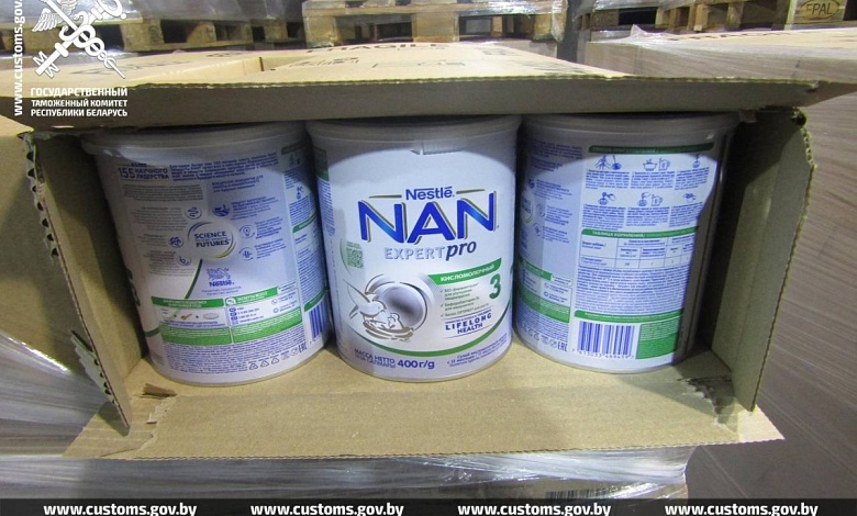 Партию детского питания на 2 млн. рублей без декларирования пытались ввести в Беларусь