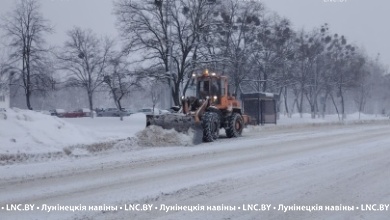 Мощный снегопад обрушился 8 января на Лунинецкий район!