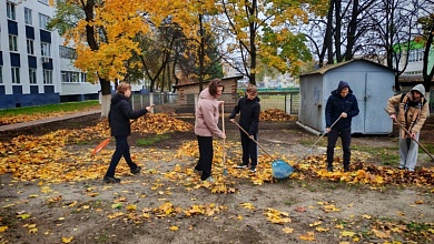 Учреждения образования Микашевичей присоединились к республиканскому субботнику