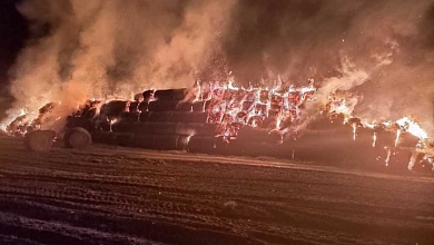 Сгорело 120 тонн соломы в Брестской области
