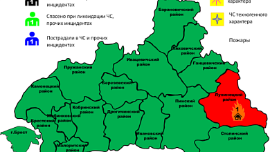 Кровля и микроавтобус сгорели в результате пожара в Дятловичах