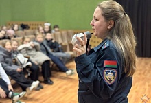 Ребусы спасателей в кинотеатре Лунинца