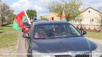В Лунинецком районе состоялся автопробег, посвященный 80-й годовщине Победы