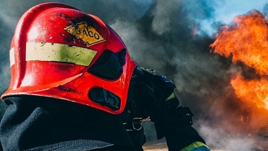 В Лунинце горел жилой дом