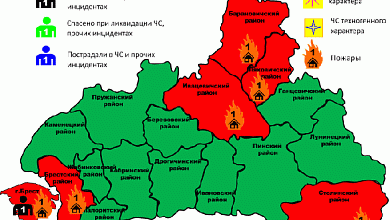 Шесть пожаров произошло в Брестской области