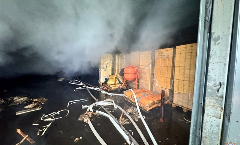 Пожар на складе пиломатериалов произошел в Ганцевичском районе