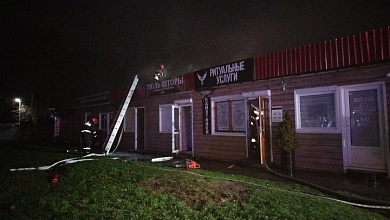 Торговый павильон горел на рынке в Жабинке