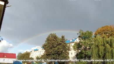 Октябрьская радуга над Лунинцем