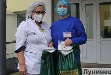 Респираторы медикам района передали «Лунінецкія навіны»