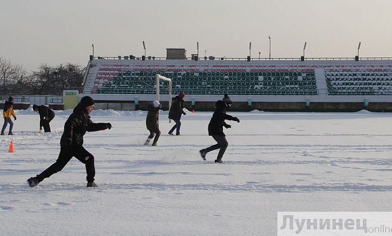 День снега отметили в Лунинце