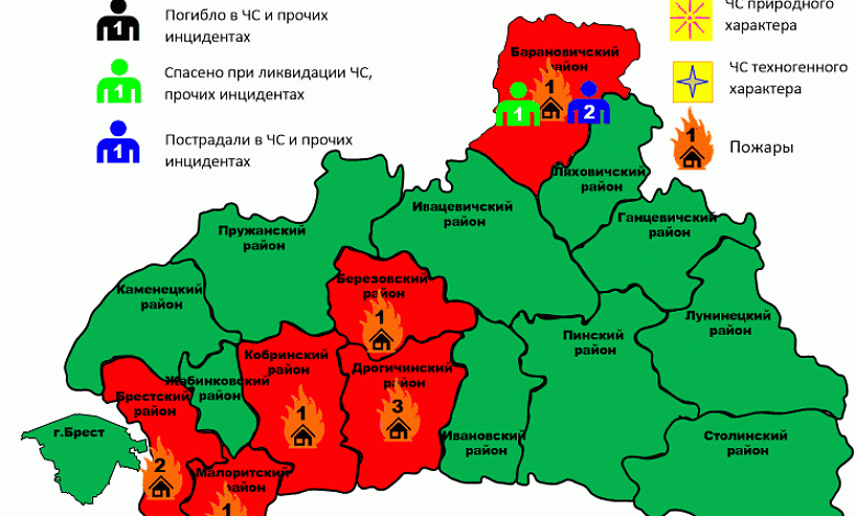 Эвакуировали людей! За сутки в Брестской области произошло 9 пожаров 